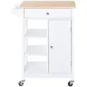 HOMCOM Kitchen Island Shelves White/Natural image 2