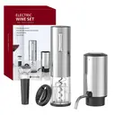 Cuisync Electric Wine Opener Gift Set With Aerator, Vacuum Stoppers, Foil Cutter - 4-in-1 Rechargeable Bottle Opener for Wine Lovers image 1