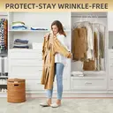 TAILI Sacs de rangement sous vide suspendus économiseurs d'espace pour vêtements, costumes et vestes, organiseurs d'armoire, 6 pièces Jumbo Transparent image 1