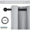 PONY DANCE Rideaux occultants à œillets, Largeur 117 x Hauteur 137 cm, Lot de 2 panneaux, gris argenté image 8