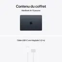 Apple MacBook Air 13 pouces, puce M5, CPU 10 cœurs, GPU 8 cœurs, 16 Go de RAM, SSD 512 Go, Noir minuit image 3