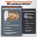 FLORA GUARD Souffleur de feuilles sans fil avec 2 batteries de 4000 mAh et chargeur – 600 CFM / 190 MPH, moteur sans balais, 6 vitesses, léger, compatible avec Dewalt 20V Max image 7