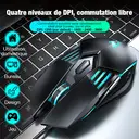 Rexsun G560 Souris gaming filaire USB, compatible Windows et Mac - Noir image 4