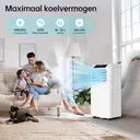 Humhold 9000 BTU mobiele airconditioner, 2,6 kW compacte 3-in-1 AC-unit, koelt tot 33 m², ontvochtiger & ventilator, stille slaapstand, 24-uurs timer, inclusief universeel raamkit image 2
