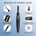 SUNLUXY S600 Recourbe-cils électrique pour courbure naturelle longue tenue, avec affichage LED de la température et de la batterie, arrêt automatique de sécurité - Noir image 4