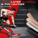 Pooboo Banc de musculation, Banc d’entraînement réglable pour la maison, Banc de musculation à usage intensif, Positions à plat/inclinée/déclinée pour entraînement complet du corps image 4