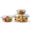 Maison by Premier 3 Tempered Glass Casserole Dishes, Heatproof Casserole Pans, Oven-Safe Bakeware Set, Ideal For Table Serving image 1