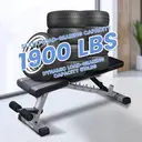 SPORTSOUL Banc d'exercices réglable pour salle de sport à domicile, banc d'entraînement de force pliable avec capacité de charge de 610 lb, 6 x 3 x 3 réglable image 1