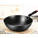 COOKER KING Poêle wok en acier carbone avec couvercle en verre - 30 cm image 3