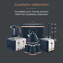 Tower Cavaletto Manual Microwave - Midnight Blue & Rose Gold, 20L, 800W, with 5 Power Levels & 35 Minute Timer, T24038MNB image 8