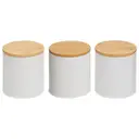 Maison by Premier Set Of Three Alton White Cannisters image 1