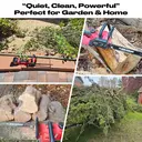 FLORA GUARD Tronçonneuse sans fil sans balais 12 pouces – Mini tronçonneuse à main à haute vitesse 1200 W avec 2 x 4000 mAh + chargeur, lubrification automatique, compatible avec la batterie Dewalt 20 V image 3