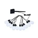 Solar-Powered Black PVC LED String Lights | 10×5L Warm White Bulbs (30cm Spacing), Non-Connectable, 200cm
Lead Wire | Solar Panel: 4.5V/90mA, Battery: 3.7V/300mAh, Output: 30–50mA image 0