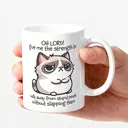 Alphynix 1 Mug céramique blanc 33cl avec un Grumpy Cat et prière spirituelle pour la patience, cadeau parfait pour rester calme pendant les fêtes,Le cadeau de la saint-valentin, cadeau d’anniversaire image 2