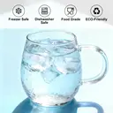 Ju7cer Transparent cup handle Glass Cup Tea Glasses Drinking Glasses Coffee Glass 300ml 1pc image 2