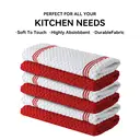 JORDAN&JUDY 6-Pack Red Kitchen Towels, Soft & Durable, Easy to Clean, Lint-Free, 40x66cm image 1