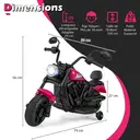 Moto électrique 6 V pour enfants, avec batterie rechargeable, moteur puissant, roues amovibles, démarrage à une touche, convient aux enfants de 3 ans et plus - Rose image 8