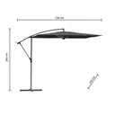 Hespéride parasol Manoa - 2,5 x 2,5 m ardoise image 2