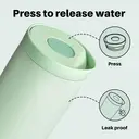 Bottle Bottle Gobelet isotherme 500 ml à emporter - haut de gamme, anti-fuite, sans BPA, fermoir à presser, à double paroi, garde les boissons chaudes et froides longtemps (vert) image 1