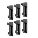 JORDAN&JUDY No-Drill Strong Adhesive Hooks, 6-Pack, Stainless Steel, Damage-Free, Over-Door Storage, Black image 0
