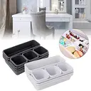 WhereHike Boîtes organisatrices pour tiroirs avec système de séparateurs intégrés et ajustables en plastique - Blanc image 1