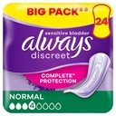 ALWAYS DISCREET - Serviettes Pour Fuites Urinaires Normal VP - Lot de 24 serviettes image 0