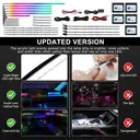 Dreamcolor Acrylic Interior Car LED Strip Light with Wireless APP, RGB 18 in 1 with 175 inches 600 LEDs Fiber Optic Car Ambient Lighting Kits, Dual Zone Sound Active Function LED Strip for Car image 5