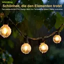 Vivreal G40 Dekorative Lichterkette – 20 m (66 ft), 23 bruchsichere Glühbirnen, dimmbar & verbindbar, Außenbereich image 6