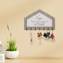 Alphynix 1 porte-clés en forme de maison, organiseur mural « Keys for our sweet HOME » avec détail cœur, rangement d'entrée pour clés et porte-clés image 3
