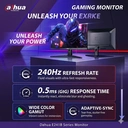 Dahua 27 Inch 240Hz Gaming Monitor, FHD 1080p Esports Monitor, Fast IPS Panel, 0.5ms, Adaptive Sync, HDMI & DisplayPort, Designed for FPS MOBA PC Gamers image 1