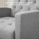 Fauteuil GRAVFORCE à Ailes pour Salon ou Chambre – Fauteuil Rembourré Confortable et Moderne pour Bureau, Salon ou Club – Charge Maximale 136 kg – Tissu Gris Clair image 3