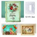 【3 € de réduction dès 10 €】1 ensemble de dies de découpe rectangulaires en métal pour papeterie décorative, loisirs créatifs et DIY, tampon de découpe pour scrapbooking et création de cartes image 1