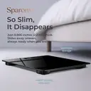 Sparoma AD-26 Black Digital Bathroom Scale – Battery Powered (2×AAA,Batteries Not Included), 180kg/400lb Capacity, 0.05kg Precision, 4mm Tempered Glass, LCD Display, for Bathroom, Bedroom & Home Use image 2