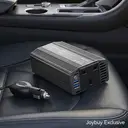 BESTEK 300W Car Power Inverter 12V to 230V/240V Transformer with 3-Pin Plug & Dual USB Ports Portable Vehicle Charger (Black) image 0