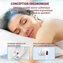 Dpower K6202 Écouteurs Bluetooth 5.3-Intra-Auriculaires, 48H d'Autonomie, Charge Sans Fil, Audio Spatial, Latence Gaming Ultra-Faible, Dragonne Détachable, Blanc image 4