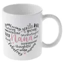 Alphynix 1 Nana-Tribut-Tasse, 33cl Keramik-Kaffeetasse avec Herz aus liebevollen Worten, bestes Geschenk für Oma Nana, Großmuttergeschenk für Geburtstag Weihnachten,Le cadeau de la saint-valentin, cadeau d’anniversaire image 3