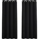 PONY DANCE Rideaux occultants à œillets, 117 x 137 cm, 2 panneaux, noir image 0
