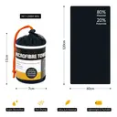 Milestone Travel Towel with Compact Bag Quick Dry Microfibre Black 60x120cm image 1