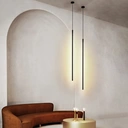 Homary Mini luminaire LED suspension simple cylindre - Noir image 2