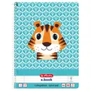 herlitz Tiger A4-Spiralnotizbuch, niedliche Tiere, Lineatur 27, 80 linierte Blätter image 0