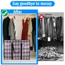 6-piece practical down comforter storage bag, space-saving, can be used to store clothes and bedding.68*50*24cm black image 2