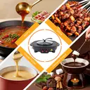 2-in-1 Elektrischer Griller Heisser Topf, 2000W, geteilter Yin-Yang-Hotpot, zwei unabhängige Drehregler, Antihaft-Beschichtung, herausnehmbare Ölwanne für 5-6 Personen image 10