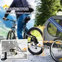 PawHut Folding Dog Bike Trailer Pet Cart Carrier for Bicycle Travel with Hitch Coupler in Steel Frame Blue image 4