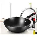 COOKER KING Poêle wok en acier carbone avec couvercle en verre - 30 cm image 4
