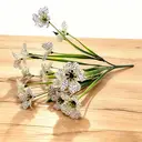 Wei's Moment 9Bundles Artificial Flowers, UV Resistant Artificial Flowers Fake Plants Outdoor, 6 Colors Realistic Faux Plastic Spring Flower in Pots Indoor for Home Garden Porch Balcony Window Box Decor White, New Year Sale , Top gift picks image 4