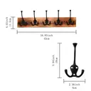 JU7CER Kitchen and bathroom storage hanging rackWall-mounted Kitchen & Bathroom Storage Rack, Multifunctional Storage Hanger, Modern Style, Multifunctional Hook Rail 45 centimeters in length image 1