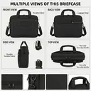 Laptop Bag 15.6 Inch, Laptop Briefcase Men Waterproof, Large Computer Bag Multifunctional Business Shoulder Bag for Men Women Messenger, Black, New Year Sale , Top gift picks image 1