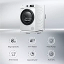 Hisense 1 Series Anti Crease DH1Q802BW2 8kg Heat Pump Tumble Dryer - White - A++ image 1