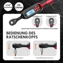 Movecrab Digitaler Drehmomentschlüssel 1-20 Nm Bereich mit doppeltwirkender Ratsche ±2 % Genauigkeit mit Vibrationsalarm und LED-Warnanzeige image 9