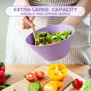 Home & Styling Large Salad Bowls, 4-Piece Set, Plastic, Compact & Portable image 2